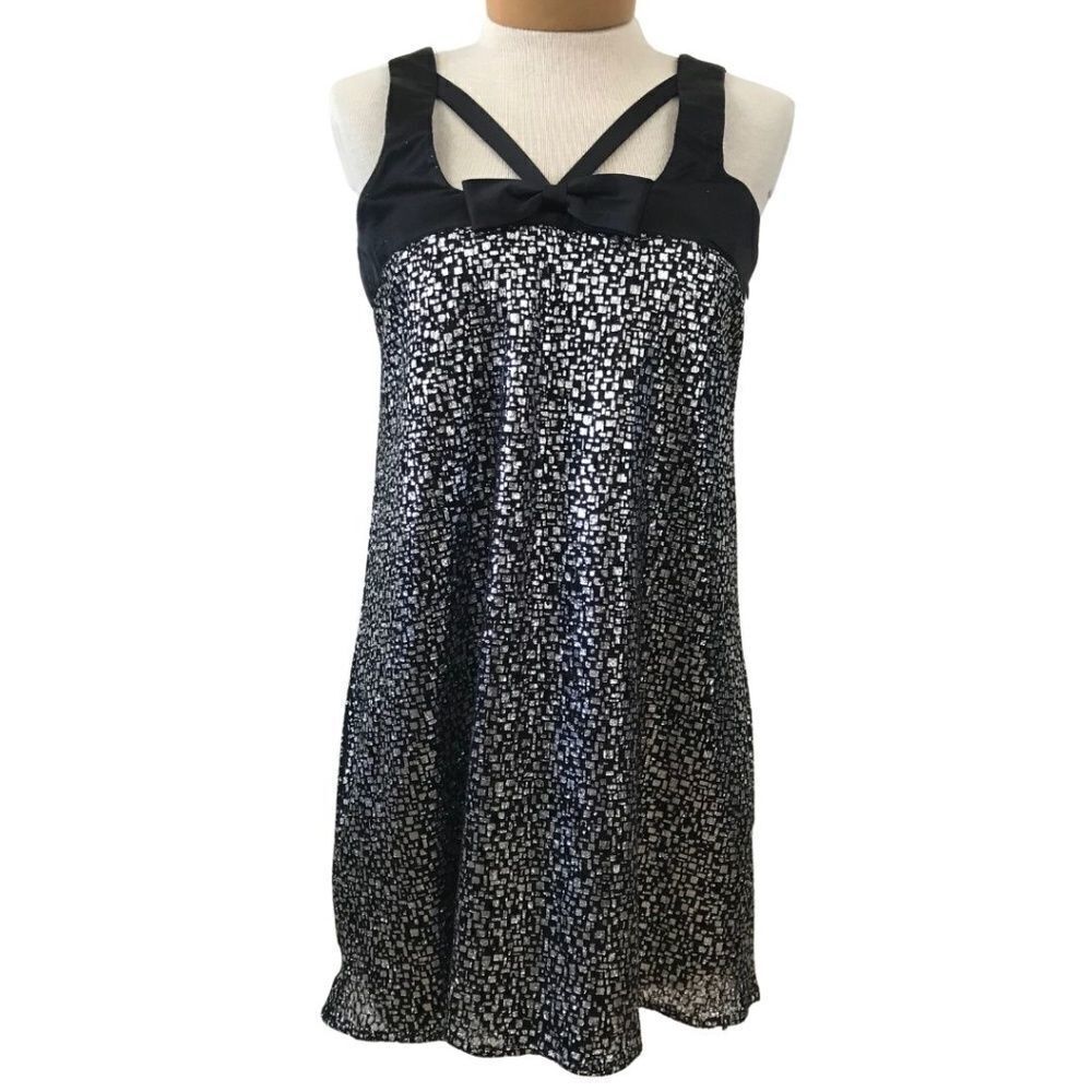 Voom by Joy Han black & silver cocktail dress